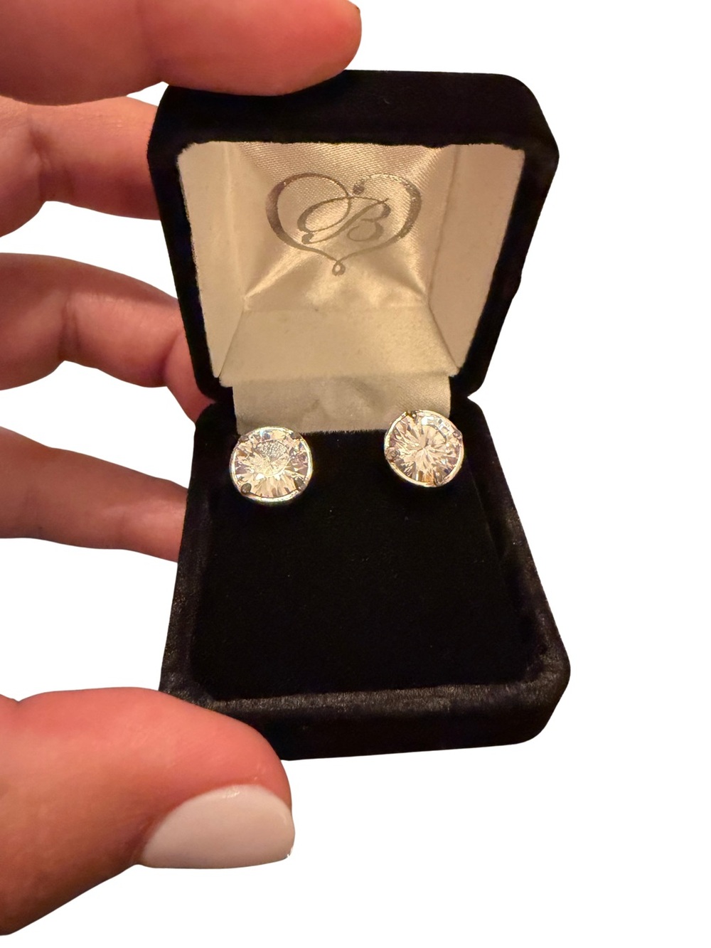 Brighton Brilliance 10mm Crystal Stud Earrings JE1540 Silver NWT $36